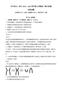 湖北省华中师范大学第一附属中学2023-2024学年高二上学期期中生物试题（Word版附解析）