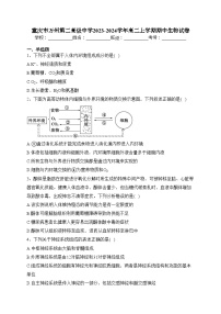 重庆市万州第二高级中学2023-2024学年高二上学期期中生物试卷(含答案)
