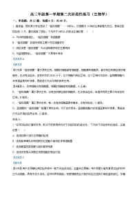 天津市武清区天和城实验中学2023-2024学年高三上学期第二次阶段练习生物试题（解析版）