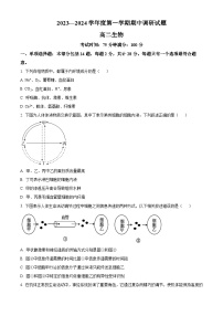 江苏省扬州市邗江区2023-2024学年高二上学期期中调研测试生物试卷（Word版附解析）