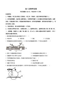 2024湖南省百校大联考高二上学期12月考试生物试题含解析