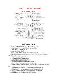 新教材2024高考生物二轮专题复习第二部分必修Ⅰ1细胞的分子组成和结构知识网络+易错易混（附解析）