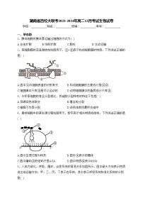 湖南省百校大联考2023-2024年高二12月考试生物试卷(含答案)