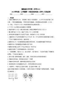 湖南省长沙市第一中学2023-2024学年高一上学期第一次阶段性检测（月考）生物试卷(含答案)