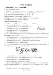 2024河南省顶级名校高一上学期12月月考试题生物PDF版含解析