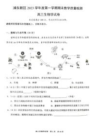 上海市浦东新区2023-2024学年高三上学期期末教学质量检测生物试题