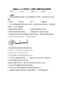山西省2023-2024学年高二上学期11月期中考试生物试卷(含答案)