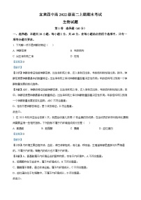 四川省宜宾市四中2023-2024学年高二上学期1月期末生物试题（Word版附解析）
