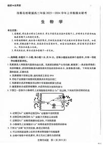 河北省沧衡名校联盟2023-2024学年高三上学期1月期末生物试题