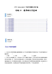 专题10 遗传的分子基础-十年（2014-2023）高考生物真题分项汇编（全国通用）