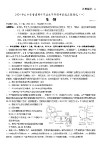 2024年山东省普通高中学业水平等级考试适应性测试（一）生物试题+