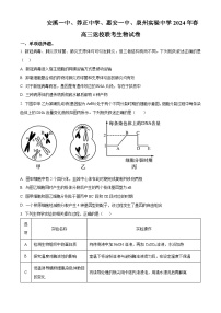 福建省安溪一中、养正中学、惠安一中、泉州实验中学2023-2024学年高三下学期2月四校联考生物试题（Word版附解析）