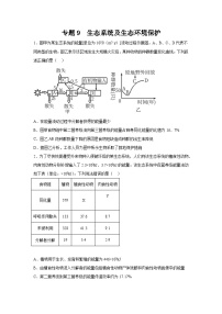 高考生物第一轮复习知识点挖空专项练习 专题9生态系统及生态环境保护（原卷版+答案解析）