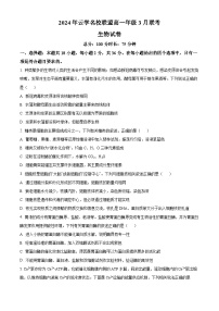 湖北省云学名校联盟2023-2024学年高一下学期3月联考生物试卷（Word版附解析）