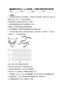 湖南省部分学校2023-2024学年高一上学期1月期末联考生物试卷(含答案)