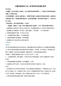 2024安徽省部分学校高三下学期春季阶段性检测生物试题含解析