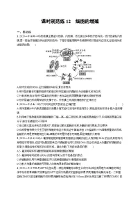 2025届高考生物一轮复习专项练习课时规范练12细胞的增殖（Word版附解析）