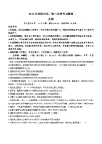 2024届湖南省邵阳市高三下学期第二次联考生物试题