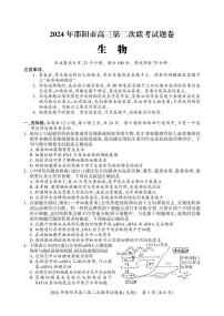 2024 年邵阳市高三下学期第二次联考生物试题及答案