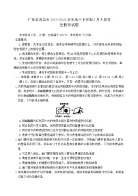 广东省茂名市2023-2024学年高三下学期2月大联考生物学试题（含答案解析）