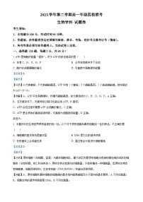 浙江省四校联考2023-2024学年高一下学期3月月考生物试卷（Word版附解析）