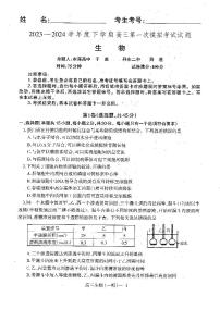 辽宁省协作校2024届高三下学期第一次模拟考试生物试题及答案