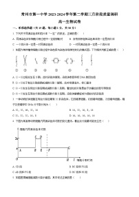 江苏省常州市第一中学2023-2024学年高一下学期3月月考生物试卷（Word版附解析）