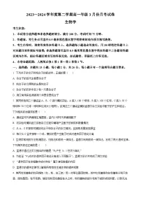 河北省沧州市沧州十校2023-2024学年高一下学期3月月考生物试题（原卷版+解析版）