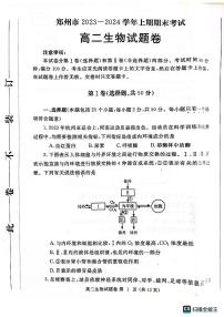 河南省郑州市2023-2024学年高二上学期1月期末生物试题