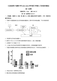 江西省九江市武宁尚美中学2023-2024学年高二下学期3月阶段性测试生物试题（原卷版+解析版）