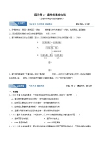 2024年高考生物一轮复习考点通关卷(新高考通用)考点通关卷17遗传的基础知识(原卷版+解析)