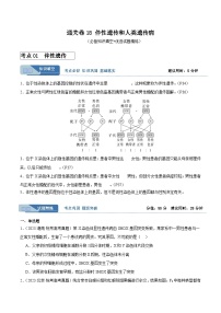 2024年高考生物一轮复习考点通关卷(新高考通用)考点通关卷18伴性遗传和人类遗传病(原卷版+解析)