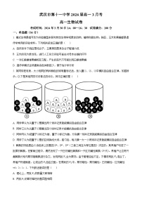 湖北省武汉市第十一中学2023—2024学年高一下学期3月考试生物试题（原卷版+解析版）