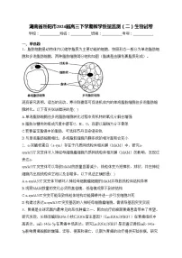 湖南省岳阳市2024届高三下学期教学质量监测（二）生物试卷(含答案)