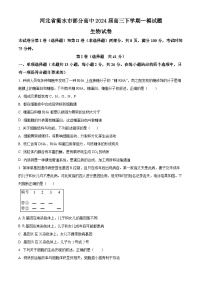 河北省衡水市部分高中2024届高三下学期一模试题 生物 Word版含解析