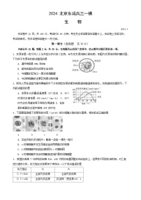 2024北京东城高三一模生物试题及答案