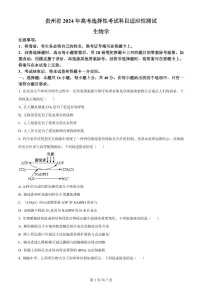 贵州省2024年高三年级下学期4月适应性考试 生物试题及答案