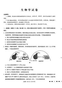 重庆市渝中区巴蜀中学校2023-2024学年高三下学期4月期中生物试题