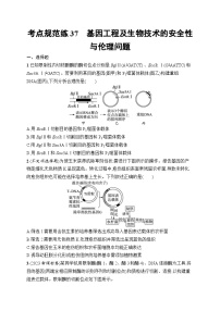 2025届高三一轮复习生物新高考新教材考点规范练37基因工程及生物技术的安全性与伦理问题（Word版附解析）