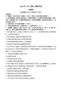 2024届广西部分学校高三下学期4月模拟考试生物试卷（原卷版+解析版）