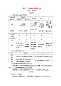 2025版高考生物一轮总复习教案必修1第二单元细胞的基本结构与物质输入和输出第三讲细胞的物质输入和输出考点三物质出入细胞的方式