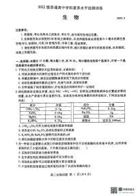 山东省临沂市河东区2023-2024学年高二下学期期中考试生物试题