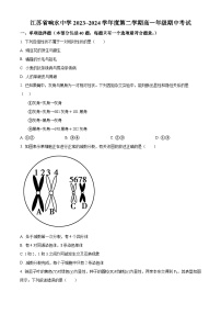 江苏省盐城市响水中学2023-2024学年高一下学期期中考试生物必修试题（原卷版+解析版）