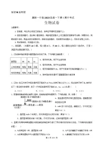 2024南充嘉陵一中高一下学期期中考试生物含答案