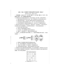 福建省泉州市永春县第一中学2023-2024学年高一下学期4月期中考试生物试题