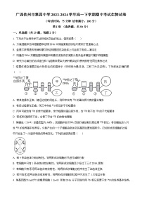 广西钦州市第四中学2023-2024学年高一下学期期中考试生物试卷（原卷版+解析版）