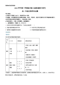 浙江省温州新力量联盟2023-2024学年高一下学期期中考试生物试题（Word版附解析）