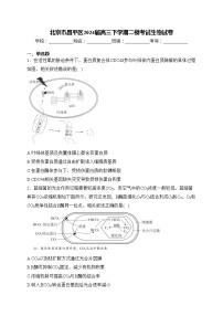 北京市昌平区2024届高三下学期二模考试生物试卷(含答案)