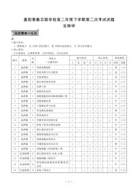 广东省惠州市惠阳区泰雅实验学校2023-2024学年高二下学期5月月考生物试题