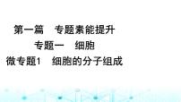 2024届高考生物考前冲刺素能提升1细胞微专题1细胞的分子组成课件